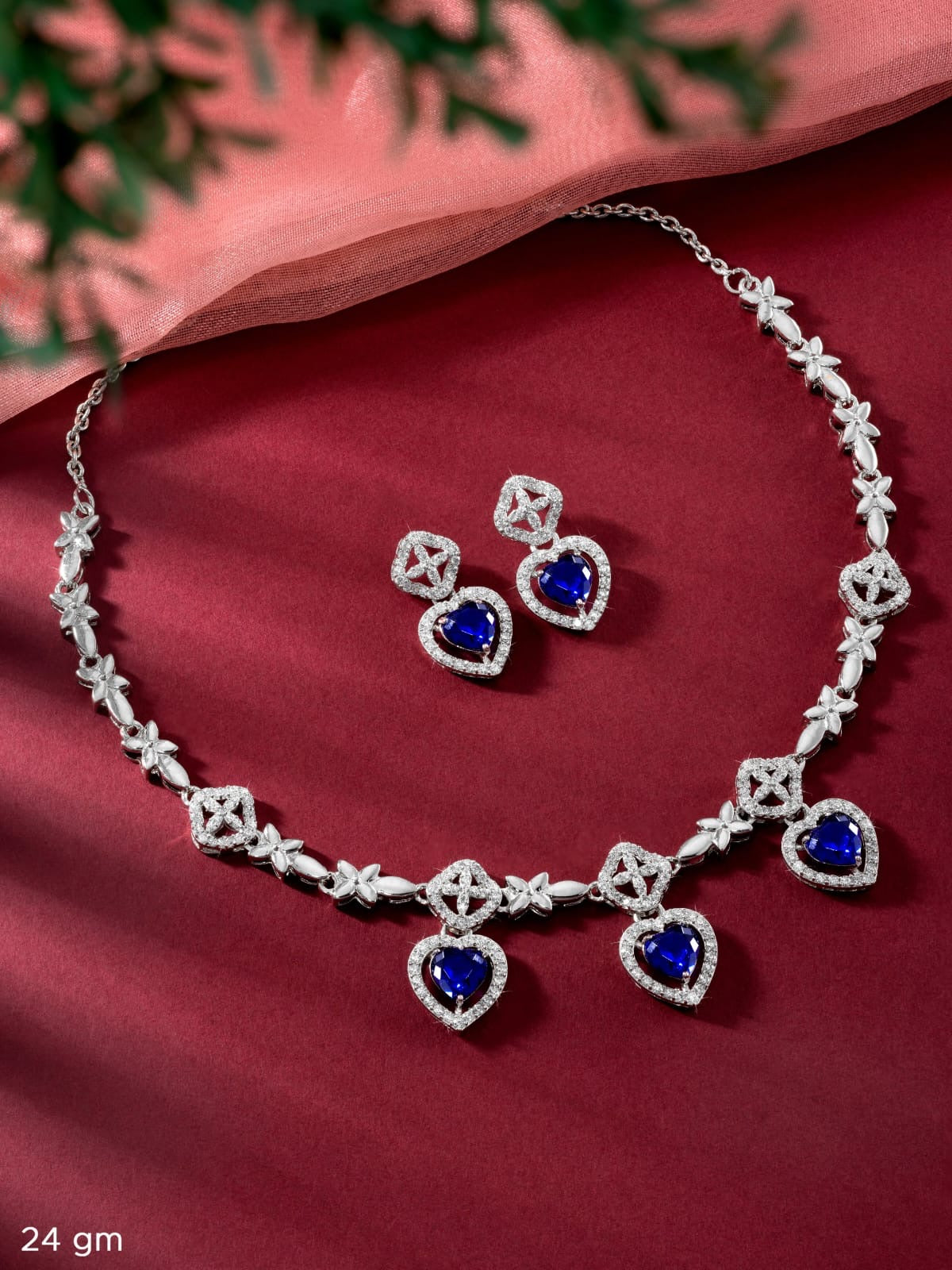 Royal Blue Heart Necklace